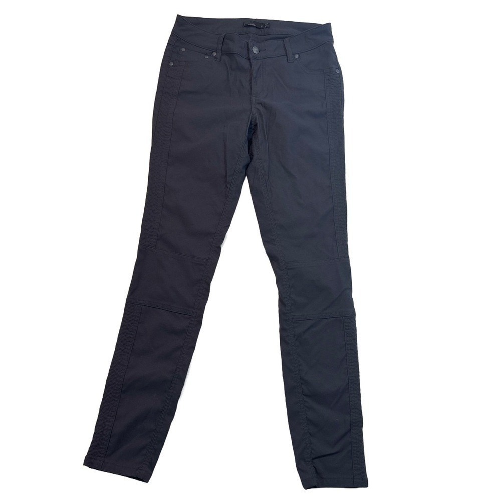 prAna Women's Slim Fit Hiking Pants Gray Nylon Stretch Mid Rise 8 Gorpcore Comfy